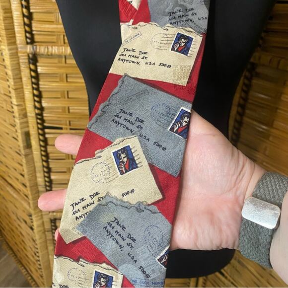 Elvis Love Note Novelty 100% Silk Tie return to sender the king of rock and roll - Picture 4 of 6